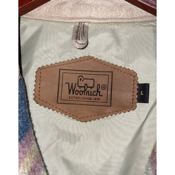 Vintage The Woolrich Woman’s Wool Southwestern Aztec Navajo Jacket Coat Size L - Picture 7 of 10